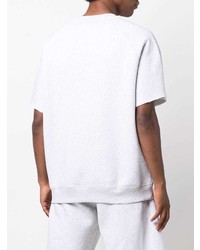 T-shirt à col rond gris MSGM