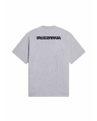 T-shirt à col rond gris Balenciaga