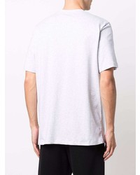 T-shirt à col rond gris MSGM