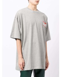 T-shirt à col rond gris Vetements