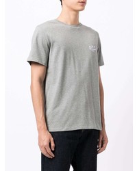 T-shirt à col rond gris A.P.C.