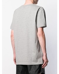 T-shirt à col rond gris Off-White