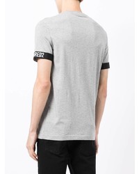 T-shirt à col rond gris DSQUARED2