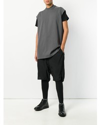 T-shirt à col rond gris Rick Owens