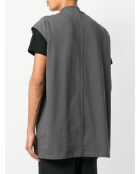 T-shirt à col rond gris Rick Owens