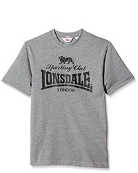 T-shirt à col rond gris Lonsdale