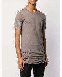 T-shirt à col rond gris Rick Owens