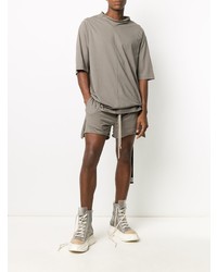 T-shirt à col rond gris Rick Owens DRKSHDW