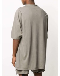 T-shirt à col rond gris Rick Owens DRKSHDW