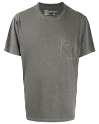 T-shirt à col rond gris Maharishi