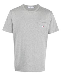 T-shirt à col rond gris MAISON KITSUNÉ