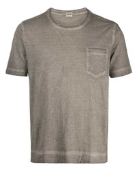 T-shirt à col rond gris Massimo Alba