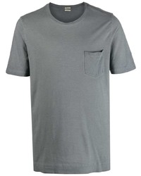 T-shirt à col rond gris Massimo Alba