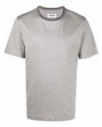 T-shirt à col rond gris Missoni
