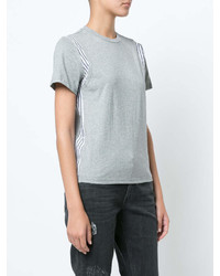 T-shirt à col rond gris Derek Lam 10 Crosby