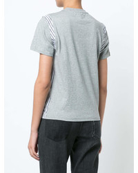 T-shirt à col rond gris Derek Lam 10 Crosby