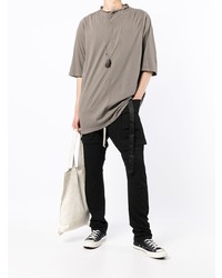 T-shirt à col rond gris Rick Owens DRKSHDW