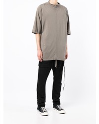 T-shirt à col rond gris Rick Owens DRKSHDW