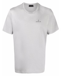 T-shirt à col rond gris Moncler