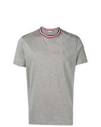 T-shirt à col rond gris Moncler
