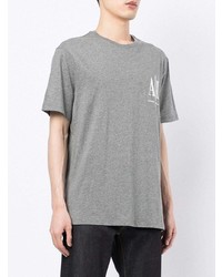 T-shirt à col rond gris Armani Exchange