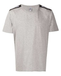 T-shirt à col rond gris Moschino