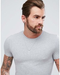 T-shirt à col rond gris Asos