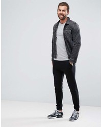 T-shirt à col rond gris Asos