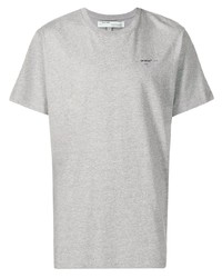 T-shirt à col rond gris Off-White