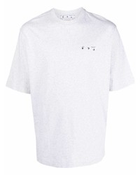 T-shirt à col rond gris Off-White