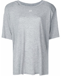 T-shirt à col rond gris Off-White