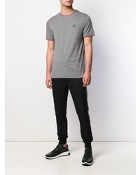 T-shirt à col rond gris Philipp Plein