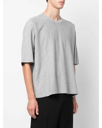 T-shirt à col rond gris Homme Plissé Issey Miyake