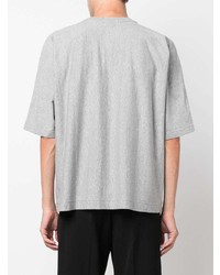 T-shirt à col rond gris Homme Plissé Issey Miyake