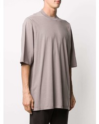 T-shirt à col rond gris Rick Owens DRKSHDW