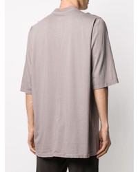 T-shirt à col rond gris Rick Owens DRKSHDW