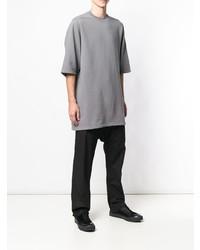 T-shirt à col rond gris Rick Owens DRKSHDW