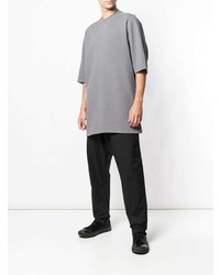 T-shirt à col rond gris Rick Owens DRKSHDW