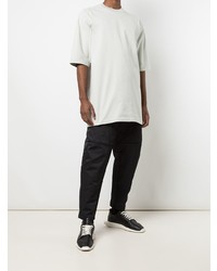 T-shirt à col rond gris Rick Owens