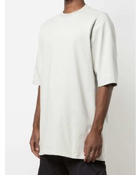 T-shirt à col rond gris Rick Owens