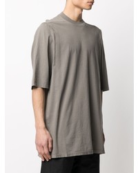 T-shirt à col rond gris Rick Owens DRKSHDW