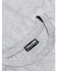 T-shirt à col rond gris DSQUARED2