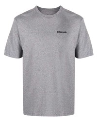 T-shirt à col rond gris Patagonia