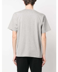 T-shirt à col rond gris Sacai