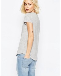 T-shirt à col rond gris Asos