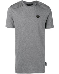 T-shirt à col rond gris Philipp Plein