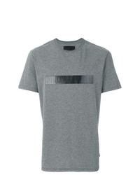 T-shirt à col rond gris Philipp Plein