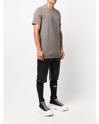 T-shirt à col rond gris Rick Owens DRKSHDW