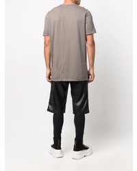 T-shirt à col rond gris Rick Owens DRKSHDW