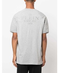 T-shirt à col rond gris Philipp Plein